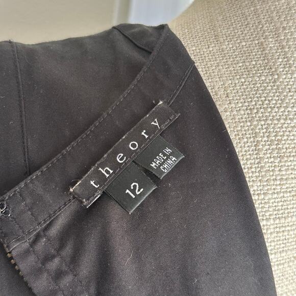 Theory Black Drop Waist Sleeveless Dress Sz12 - Picture 8 of 10